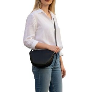 Portland Leather Goods Black Crossbody Bag